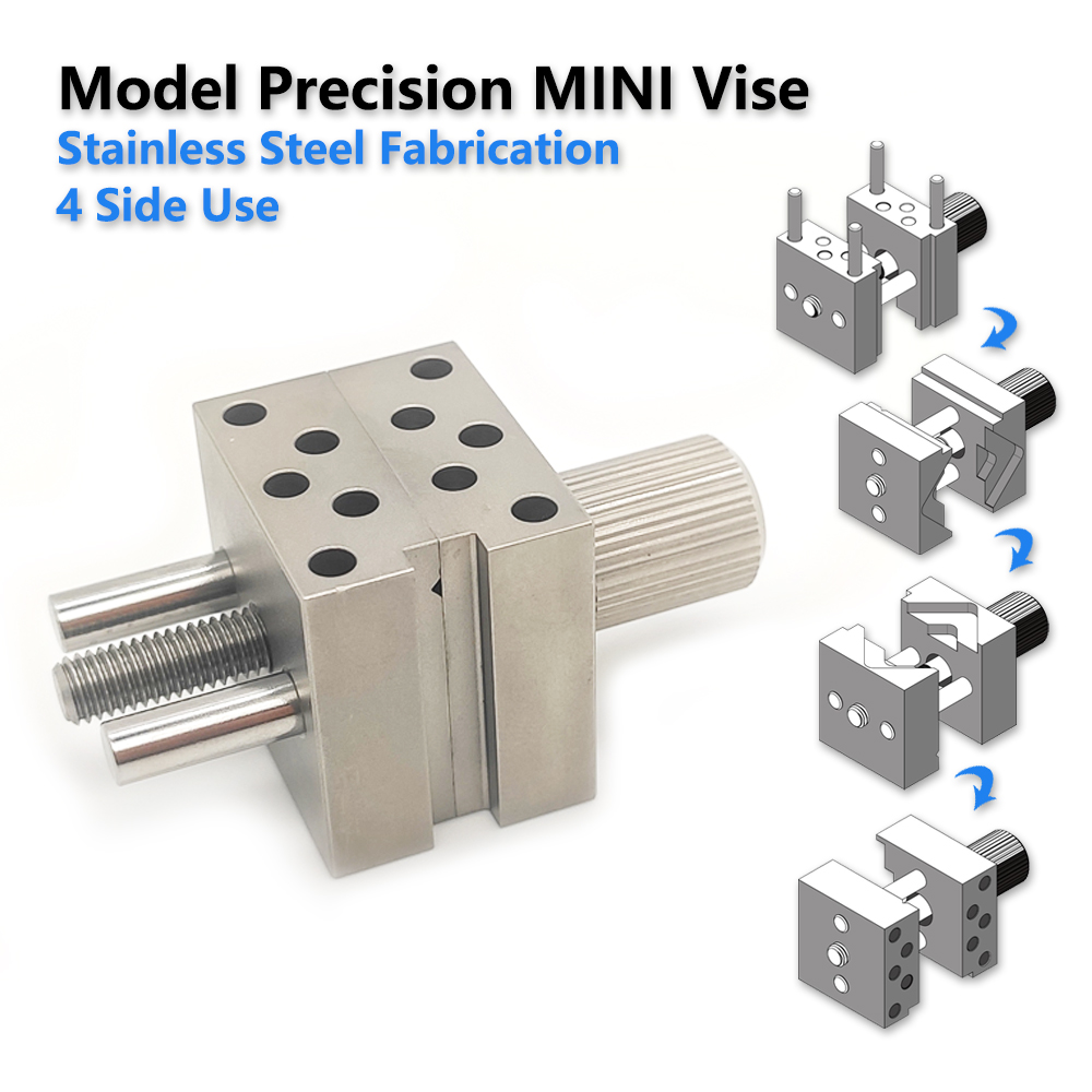 Model Kit Vise - Roestvrij staal Precisie Kleine Bankschroef Handheld