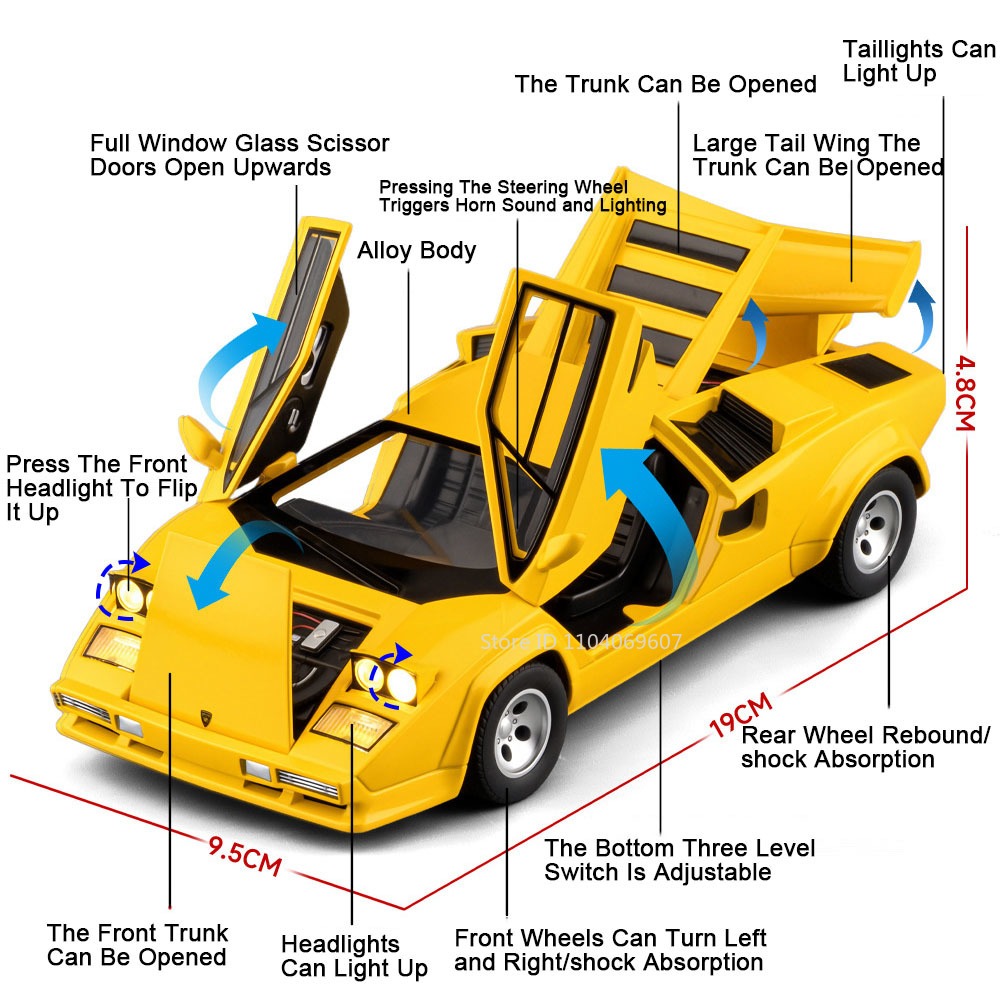 1:24 Countach LP500S REVUELTO  - Model Kit Lamborghini recensie en prijs