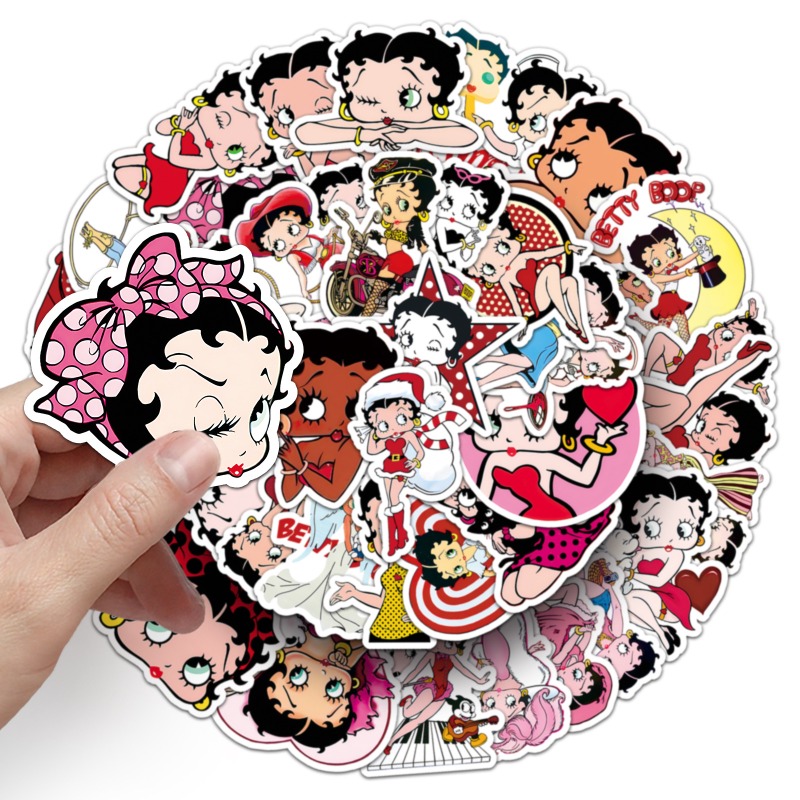 Betty Boop 50 stickers met hog - Model Kit Girl recensie en prijs