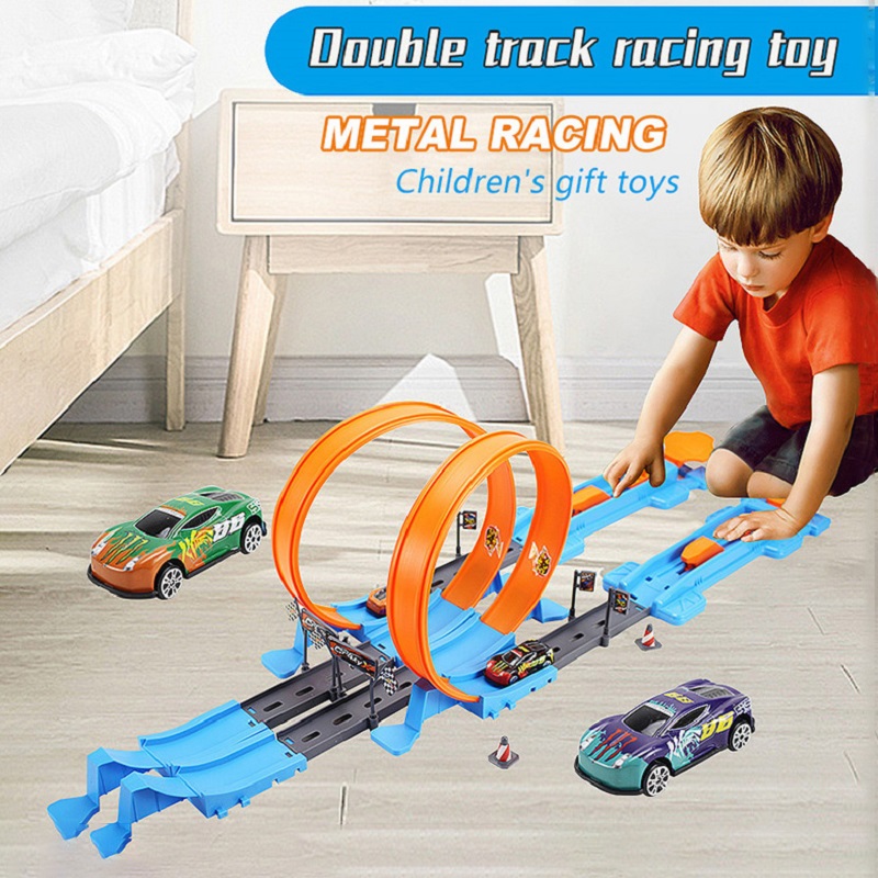 Hot Stunt Snelheid Dubbele Aut - Hot Wheels Car Track Sets recensie en prijs